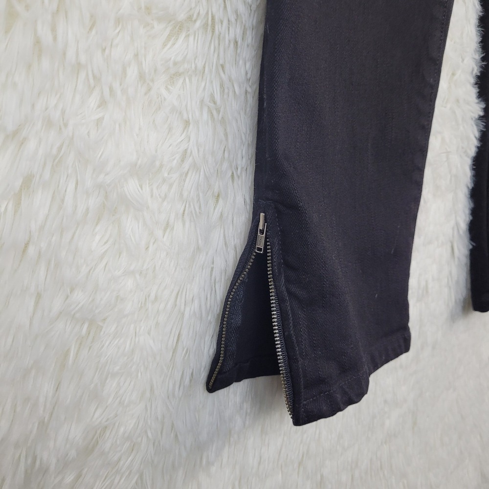 Lauren Jeans Womens Sz 12 Black Zip Hem Jeans Modern Straight Leg City - Picture 5 of 11